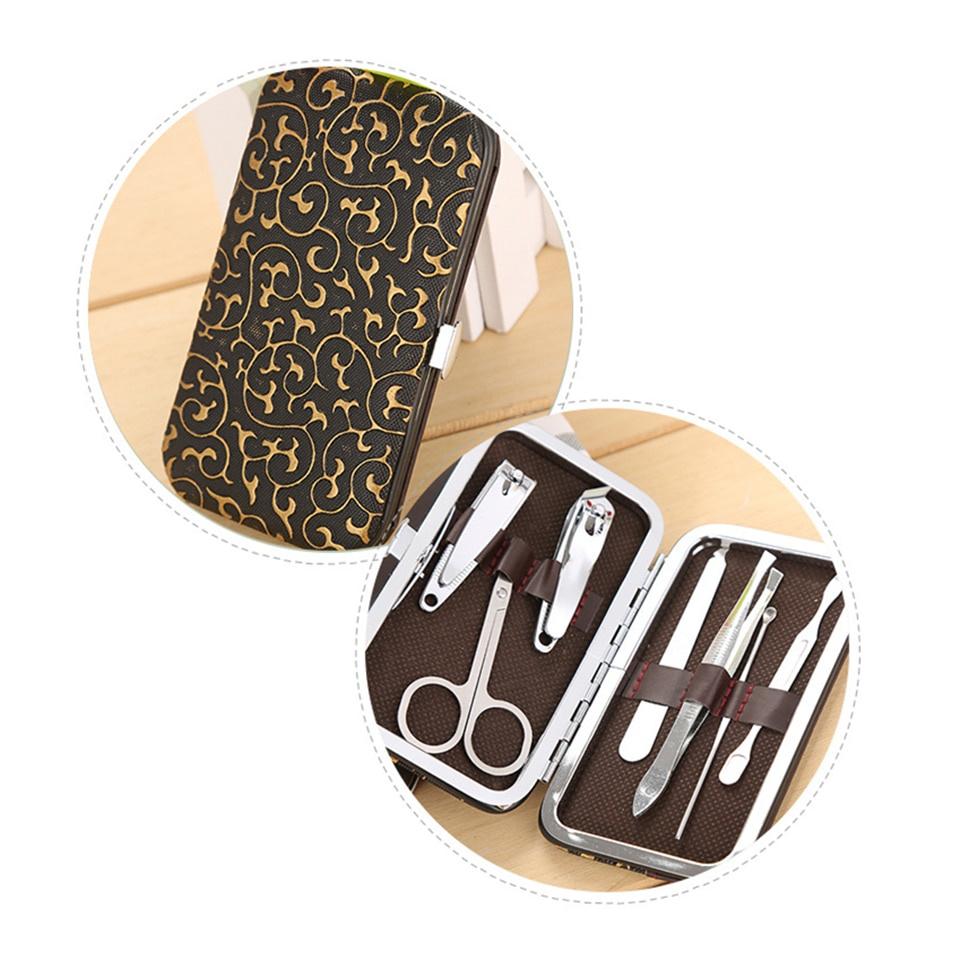 7 cái/bộ Dụng cụ cắt móng tay bằng thép không gỉ, tông đơ, bộ lấy ráy tai, Bộ dụng cụ làm móng tay móng chân, bộ dụng cụ làm móng nghệ thuật.