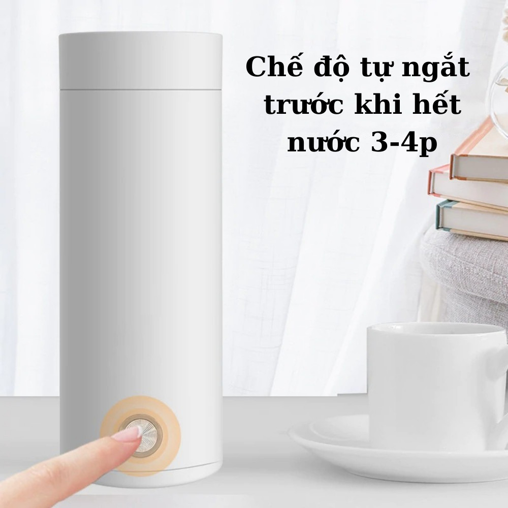 Bình đun nước kiêm giữ nhiệt TGN.02 dung tích 400ml - Bình giữ nhiệt cắm điện 220V thông minh cao cấp