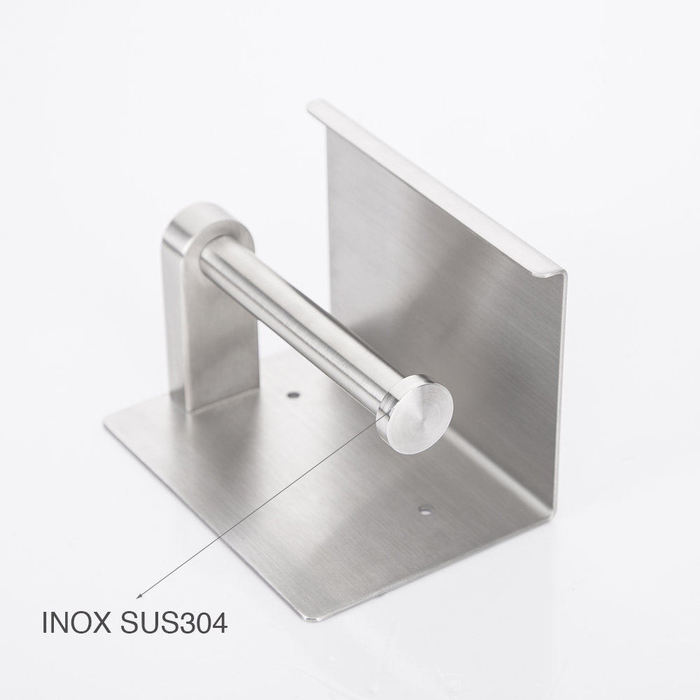 Kệ Treo Giấy Vệ Sinh Inox SUS304 Dán Lên Tường Phòng Tắm, Hộp Đựng Giấy Vệ Sinh Trong Phòng Tắm Inox SUS304 Có Đế Để Điện Thoại Tiện Lợi  Không Khoan