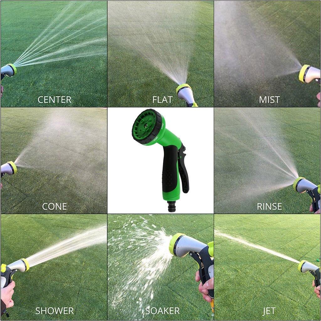 Garden Hose Spray Nozzle 8 Patterns Heavy Duty High Pressure Wash Adjustable Nozzle Water Gun Multifunction