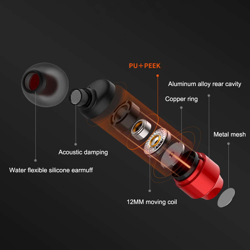 Tai Nghe Thể Thao Từ Tính Có Dây Loại C Có Micrô