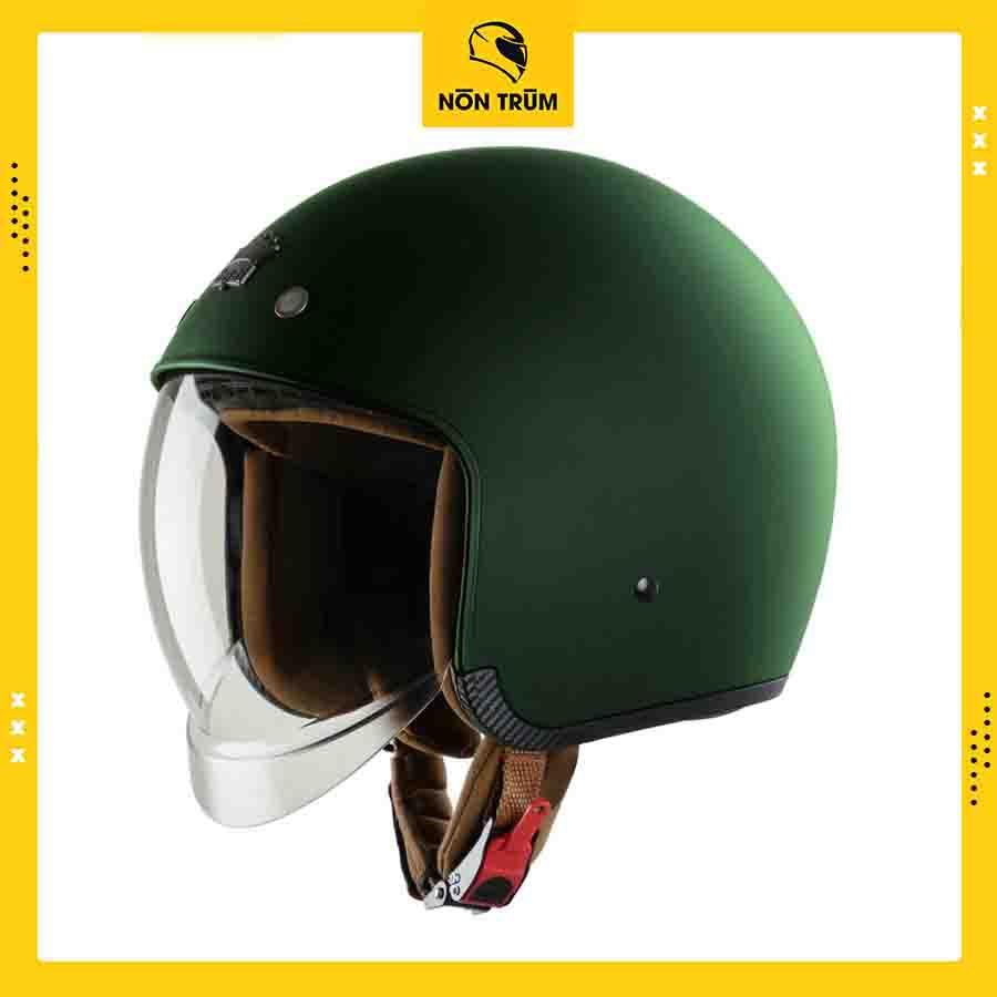 Nón bảo hiểm 3/4 ROYAL M139 có kính âm màu XANH LÍNH NHÁM