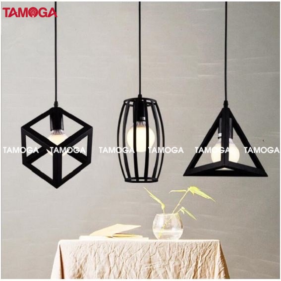 Đèn thả trần trang trí TAMOGA JIBIS bộ 3 lập phương tam giác hình trụ 0072/3
