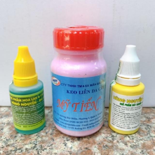 BỘ 3 LOẠI : KEO LIỀN DA CÂY MỸ TIẾN + NANO BẠC HÙNG NGUYỄN + TRỊ NẤMHÙNG NGUYỄN