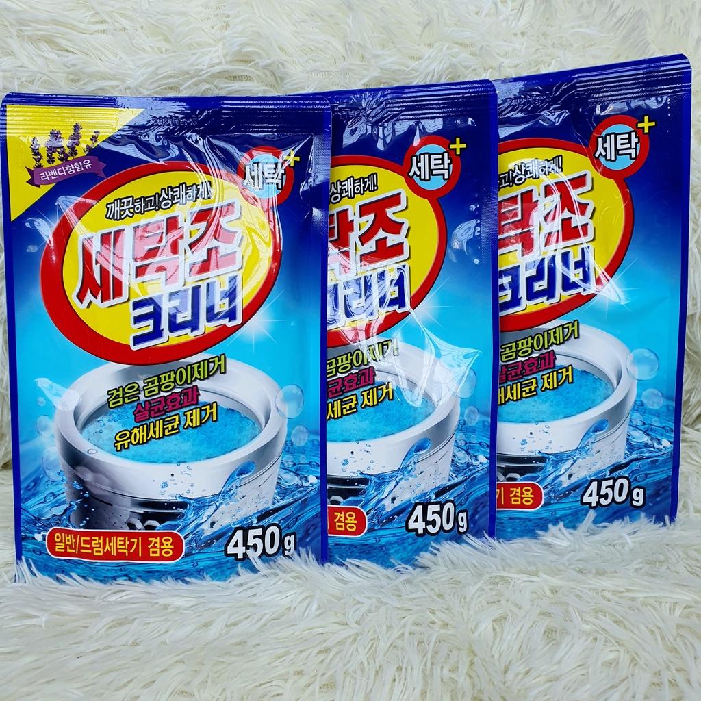 Bột Tẩy Lồng Máy Giặt Hàn Quốc Siêu Sạch - Gói 450g - Phù hợp máy lồng ngang, lồng đứng