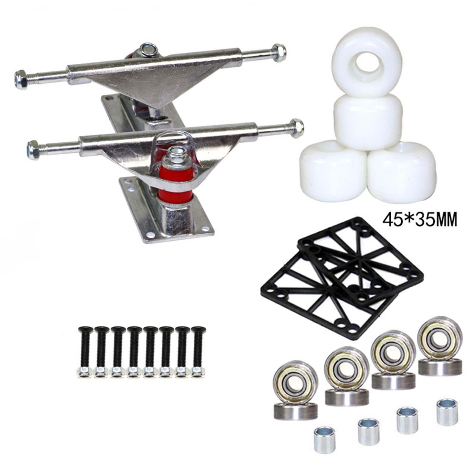 Skateboard Trucks Wheels Combo Set Bearing Spacers 5 inch Skateboard Bracket