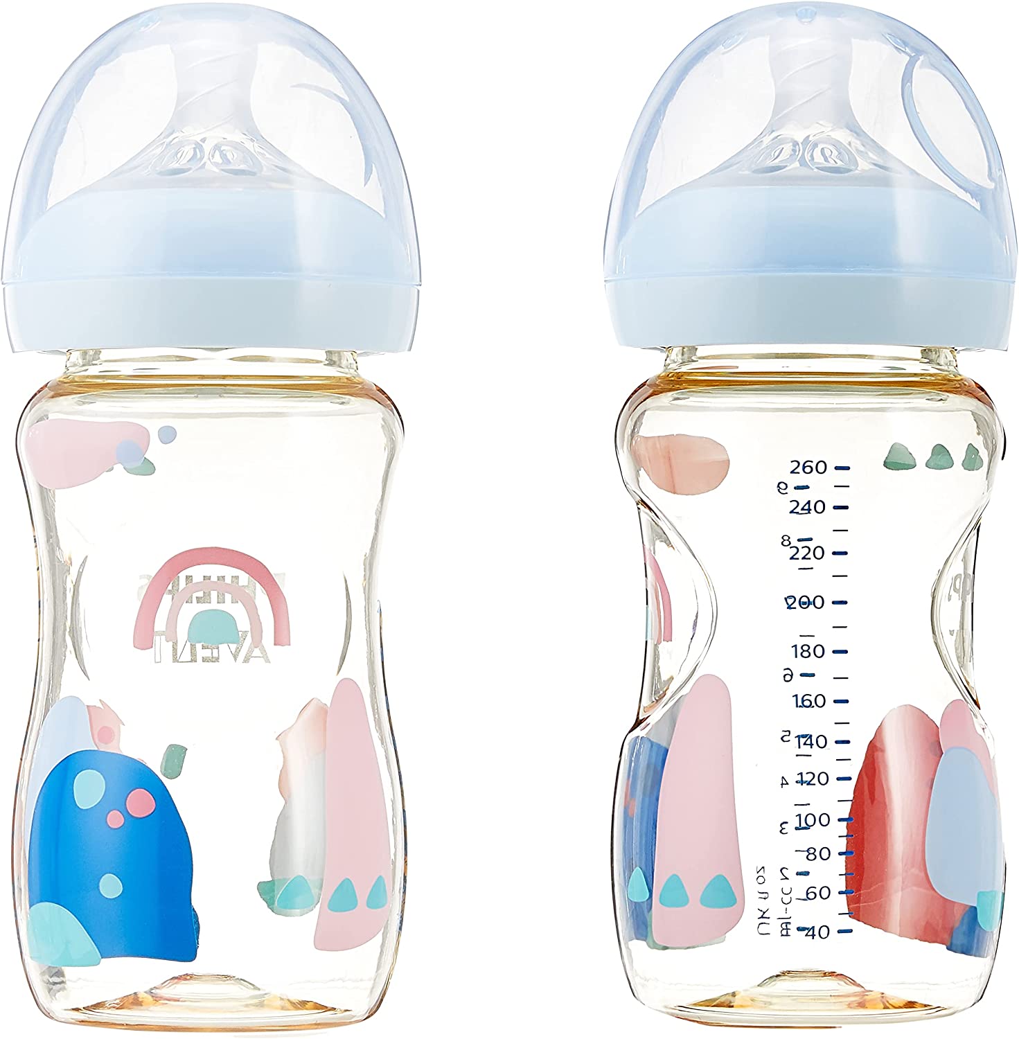 Philips Avent Hộp 2 Bình sữa PPSU thiết kế tự nhiên 260ml cho trẻ từ 1 tháng tuổi SCF582/20