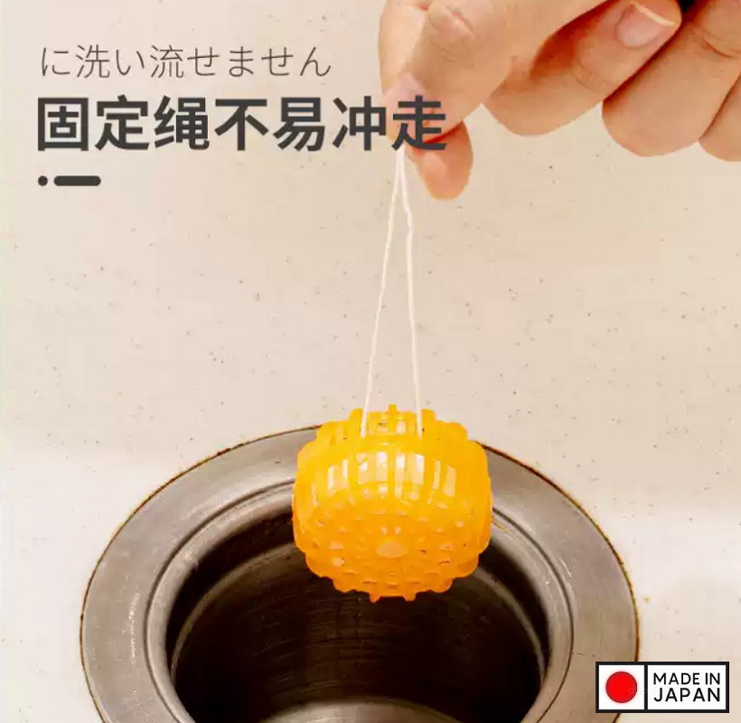 Viên diệt khuẩn, khử mùi hôi bồn rửa - Hương cam - Hàng Nội Địa Nhật Bản