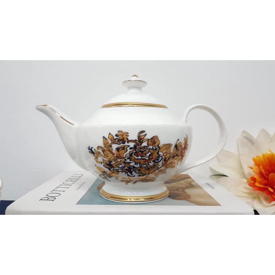 Bộ Ấm Chén Trà Sứ Xương Hoa Cúc Châu Âu Imperial, Bộ Bình Trà Cao Cấp, Nhập Đức