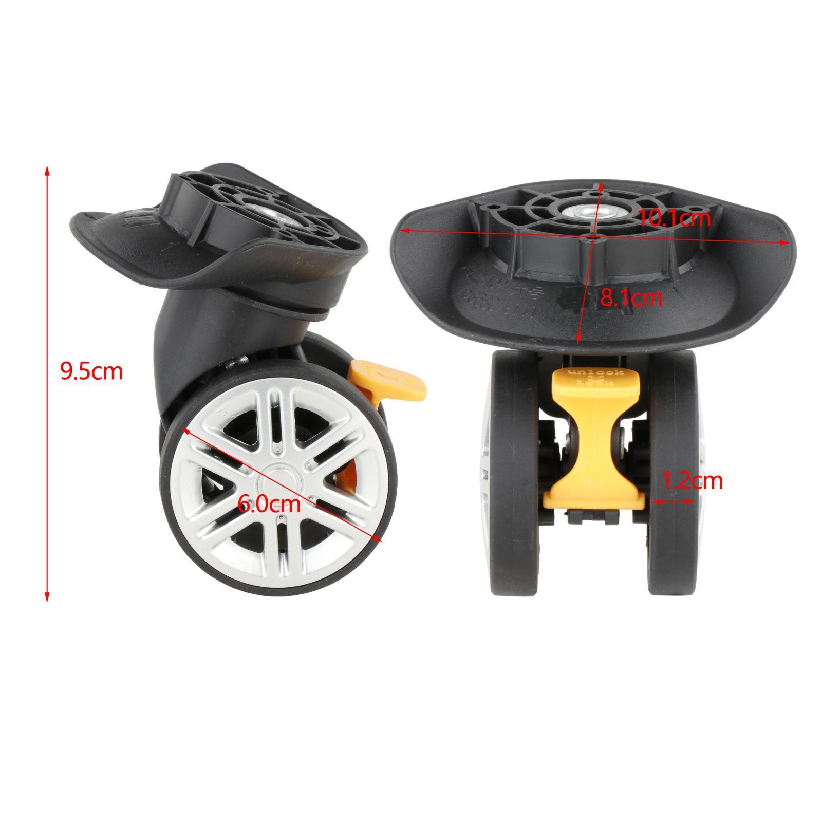 2 Pieces Replacement Luggage Wheels A19 Travel Suitcase Wheels Luggage Mute Wheel for Luggage Box