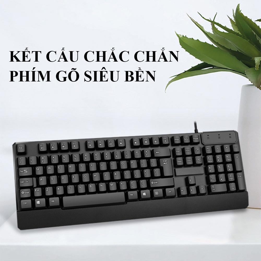 Bàn phím máy tính BK21 có dây chống ồn chắc chắn siêu bền dùng cho văn phòng chơi game