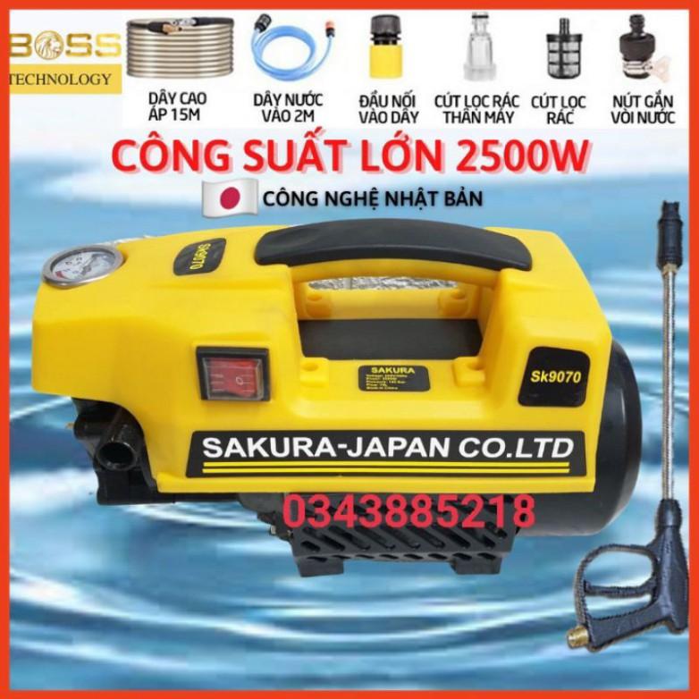 Máy rửa xe áp lực cao Sakura 2500w dây 15 mét