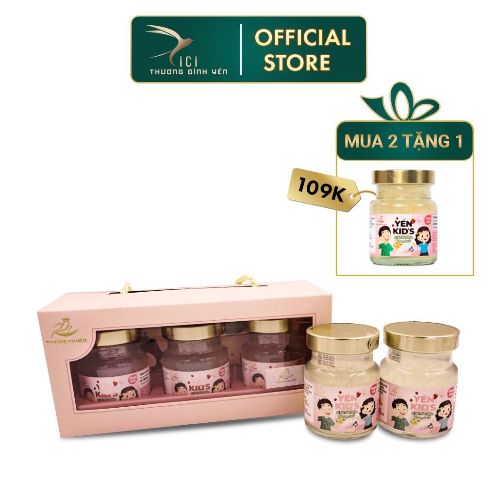 Yến Chưng Cho Bé CICI THƯỢNG ĐỈNH YẾN Thượng Vy Yến Kid Tăng Cường Miễn Dịch, Phát Triển Trí Não Hộp 3 Hũ x 70ml