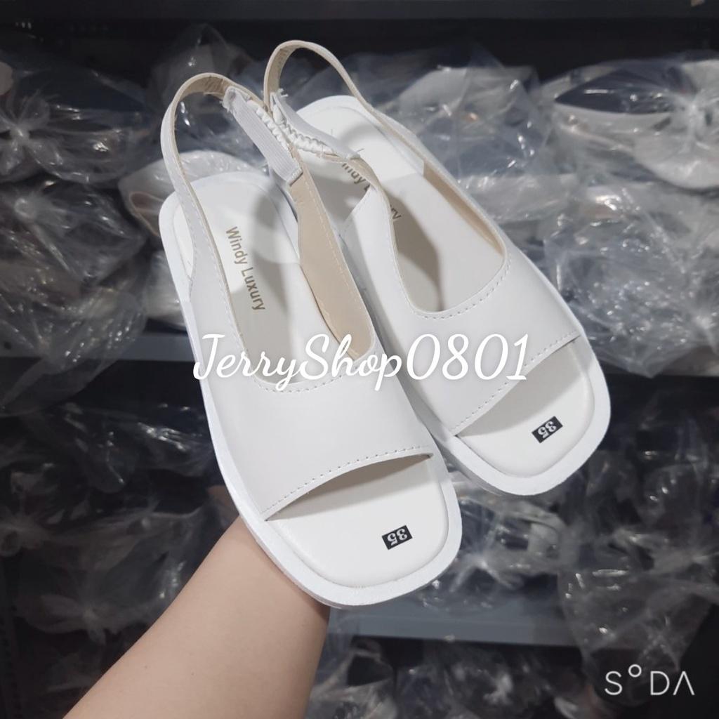 Dép Sandal nữ đế bánh mì 2P QUAI NGANG HẬU THUN mới trend