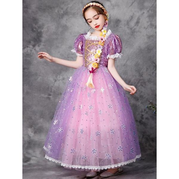 (Sẵn) Váy đầm công chúa Rapunzel phim Nàng công chúa tóc mây cho bé gái cực kỳ dễ thương