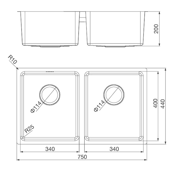 Chậu Rửa Chén Malloca MS6075