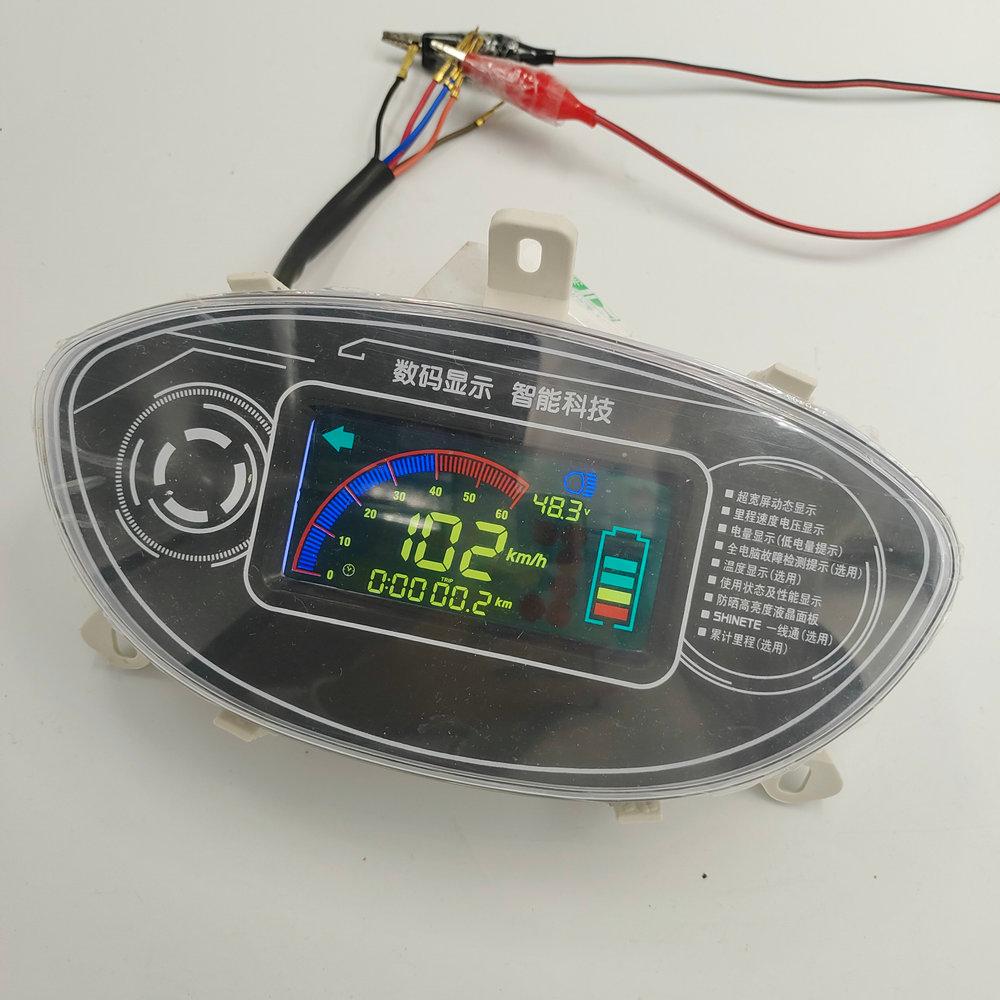 Đồng hồ đo tốc độ hiển thị LCD 36-120V Dụng cụ phổ quát cho xe máy điện ATV Motorcycle ATV Chỉ báo Odmeter Color: 60v72v blue