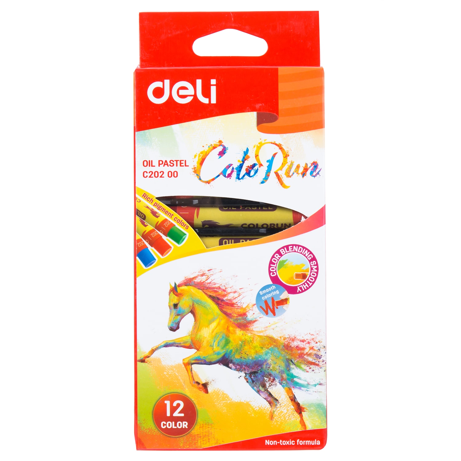Bút sáp dầu Deli - 12 màu/18 màu - 1 Hộp - EC20200/EC20210
