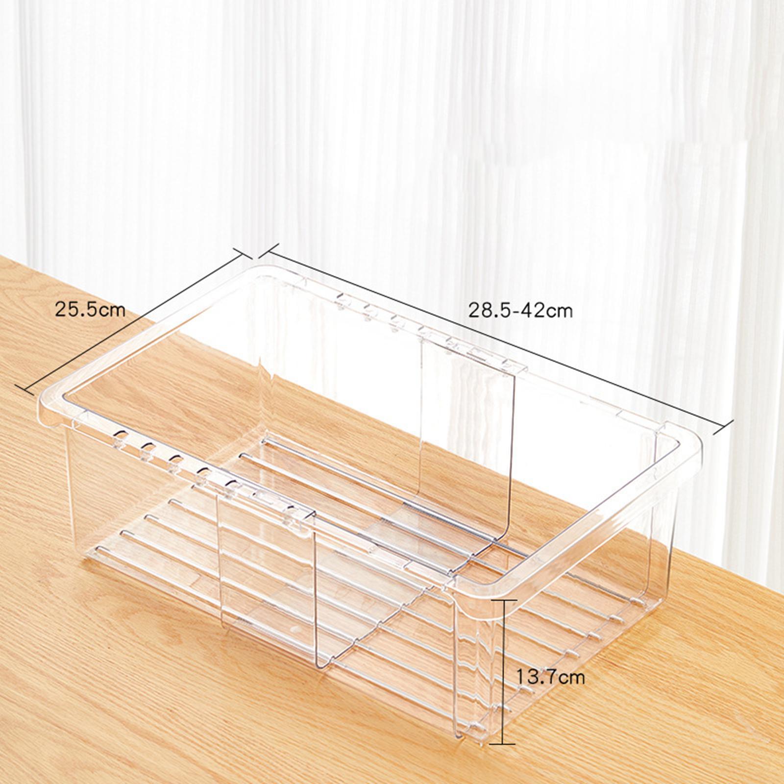 Jewelry Cosmetic Storage Basket Transparent Storage Box Retractable Portable Multipurpose Makeup Organizer Box for Stationery