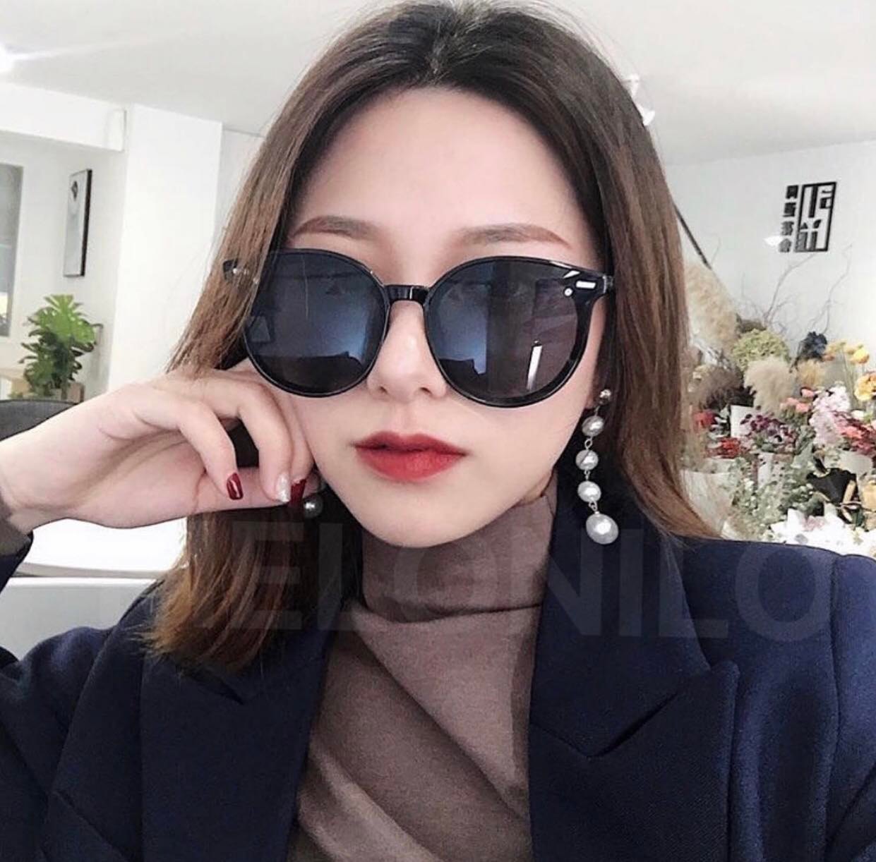 Kính râm, Kính mát GM unisex Mắt Tròn cao cấp - Fullbox Phụ kiện