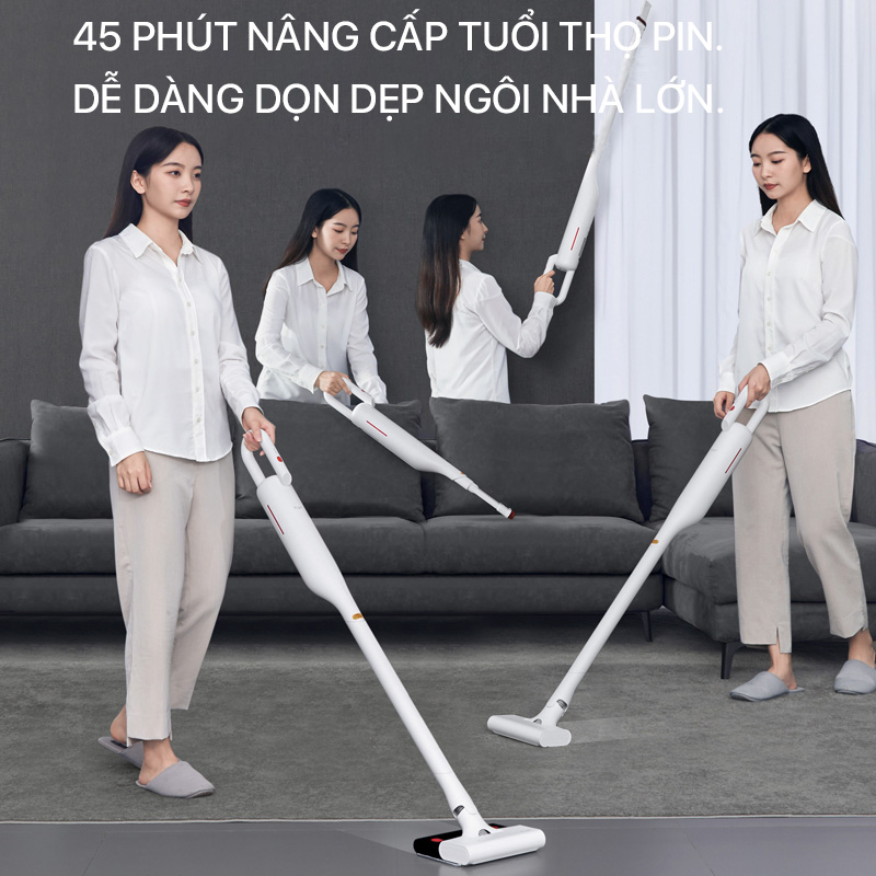 Máy hút bụi au nhà không dây Deerma VC01 Max - Hàng Chính Hãng