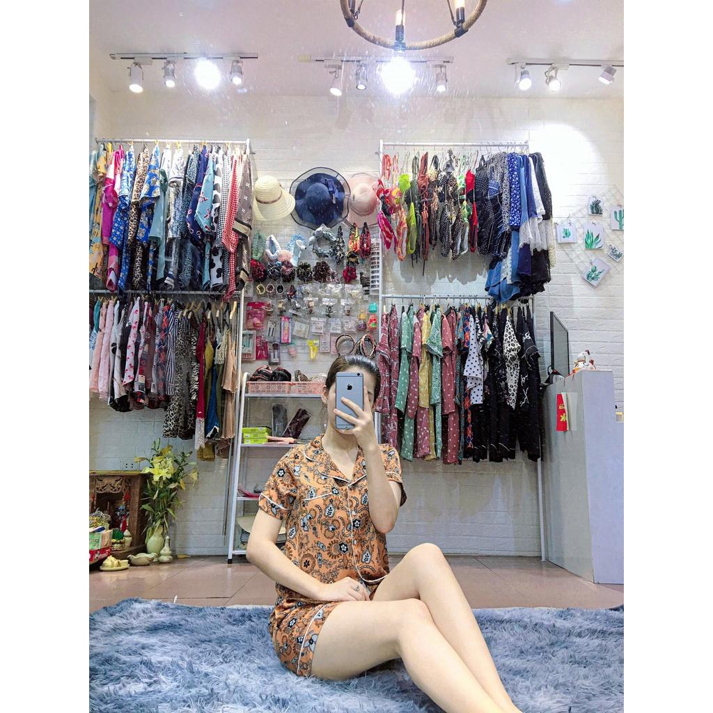320.000 Pyjama - Set da beo lụa latin phối túi ngực