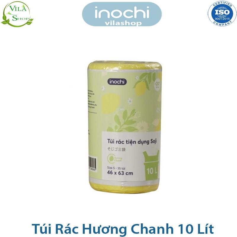 Túi Đựng Rác Sinh Học, Túi Rác Tự Huỷ Hương Chanh - Hương Lavender,Chính Hãng Inochi Có Quai Tiện Dụng