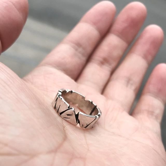 Nhẫn Nam Nữ Mountain Phong Cách Cá Tính Màu Bạc Đẹp Cao Cấp - Nhẫn Nam Hình Núi Titan - Nhẫn Mountain - CamCamVintage