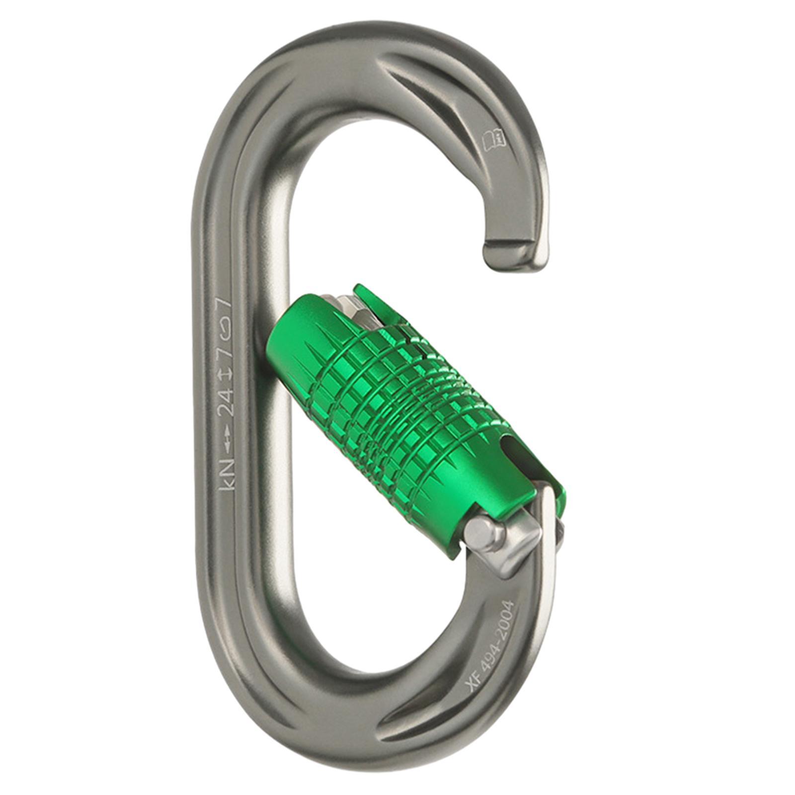 Auto Locking Carabiner Heavy Duty Carabiner 24kN Screw Lock Hanging Hook Buckle O Shape Carabiner Clip for Mountaineer, Yoga