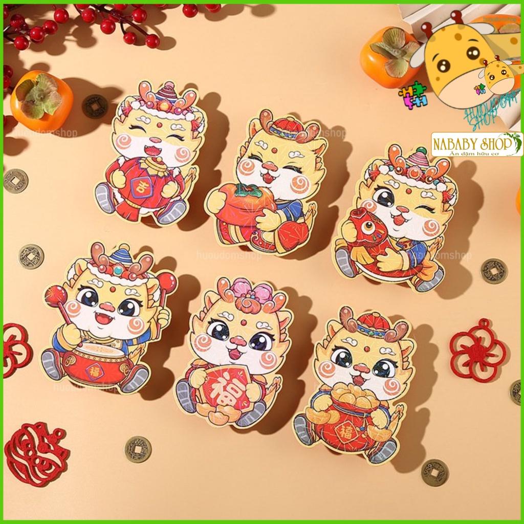 [Mẫu mới] Bao lì xì tết hoạt hình phản quang loại xịn, tết lì xì chibi 2024, lì xì 2024 bán chạy