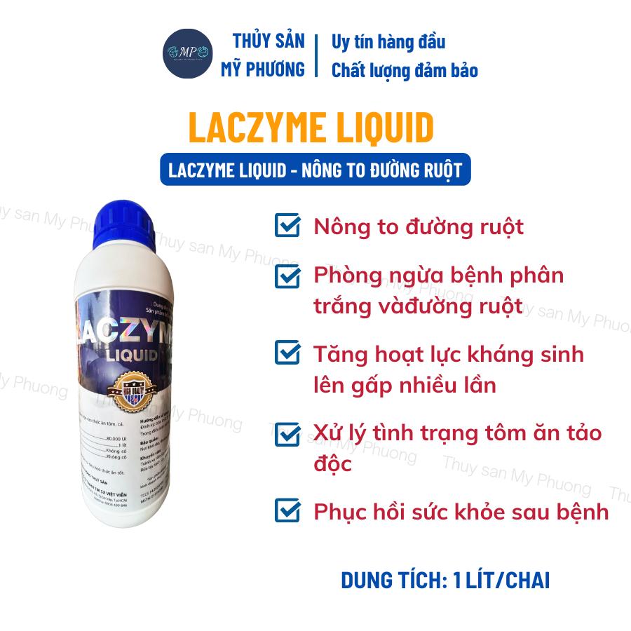 Men tiêu hóa enzyme Laczyme liquid nông to ngừa đường ruột kích thích ăn mồi tăng trọng đề kháng cho tôm thẻ cá lươn ếch