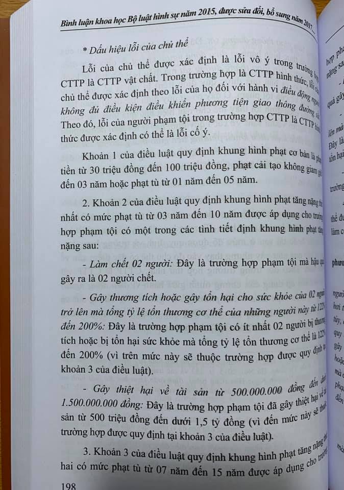 Combo: Bình luận khoa học bộ luật hình sự năm 2015 sửa đổi bổ sung năm 2017 phần tội phạm