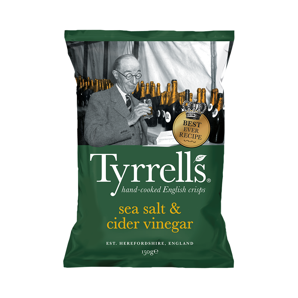 [Giao Nhanh HCM] Khoai tây chiên Tyrrells - Sea salted cider vinegar hand cooked crips 150g