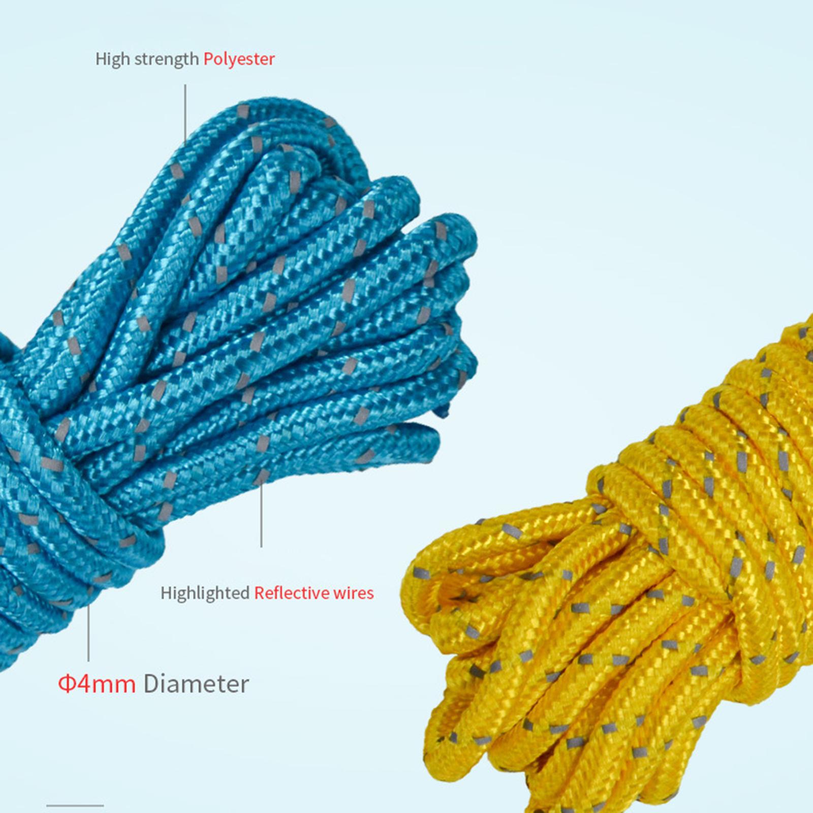 4x Reflective Guyline Camping Tent Rope Cord Guide Sailing Lanyard