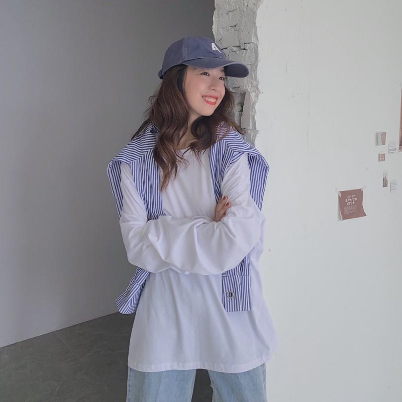 Áo thun tay dài form rộng Yinxx, áo sweater Unisex SW00