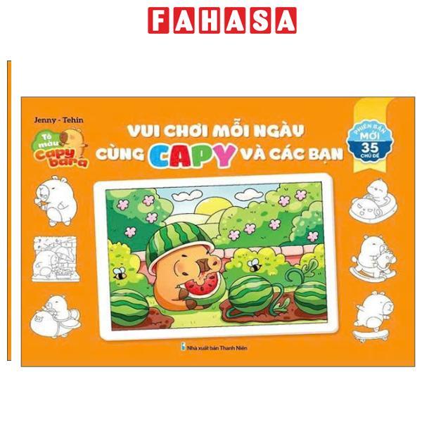 Sách - Tô Màu Capybara - Vui Chơi Mỗi Ngày Cùng Capy Và Các Bạn