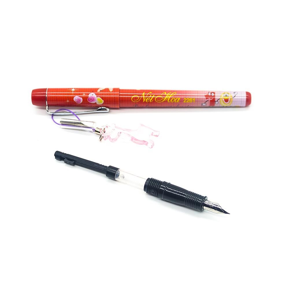 Bút máy nét hoa, bút máy nét thanh nét đậm luyện viết chữ đẹp Hồng Hà (2261)