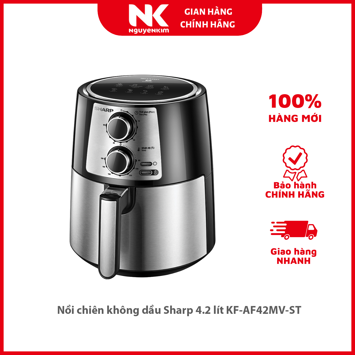 Nồi chiên không dầu Sharp 4.2 lít KF-AF42MV-ST