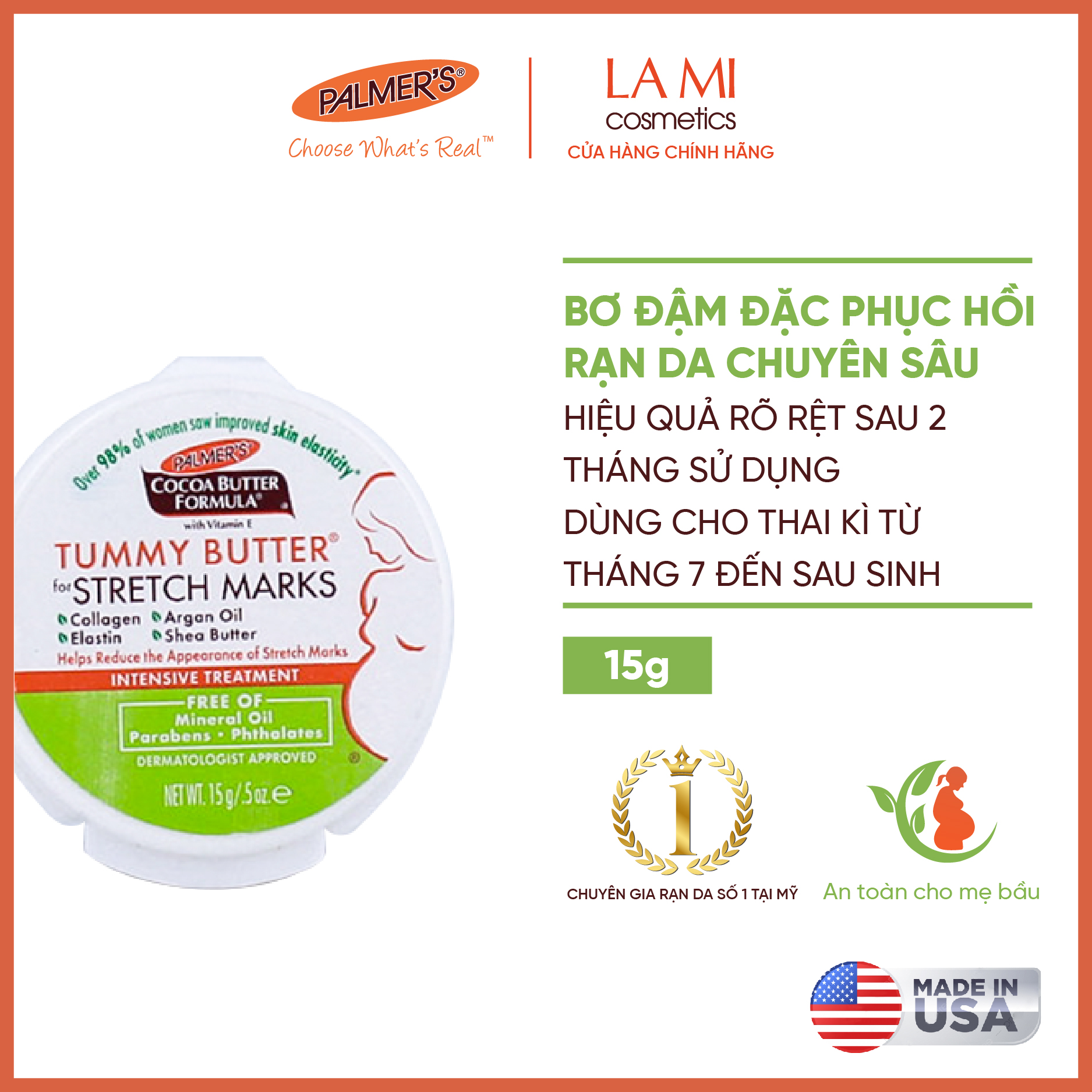 Bơ đậm đặc phục hồi rạn da chuyên sâu Palmer's