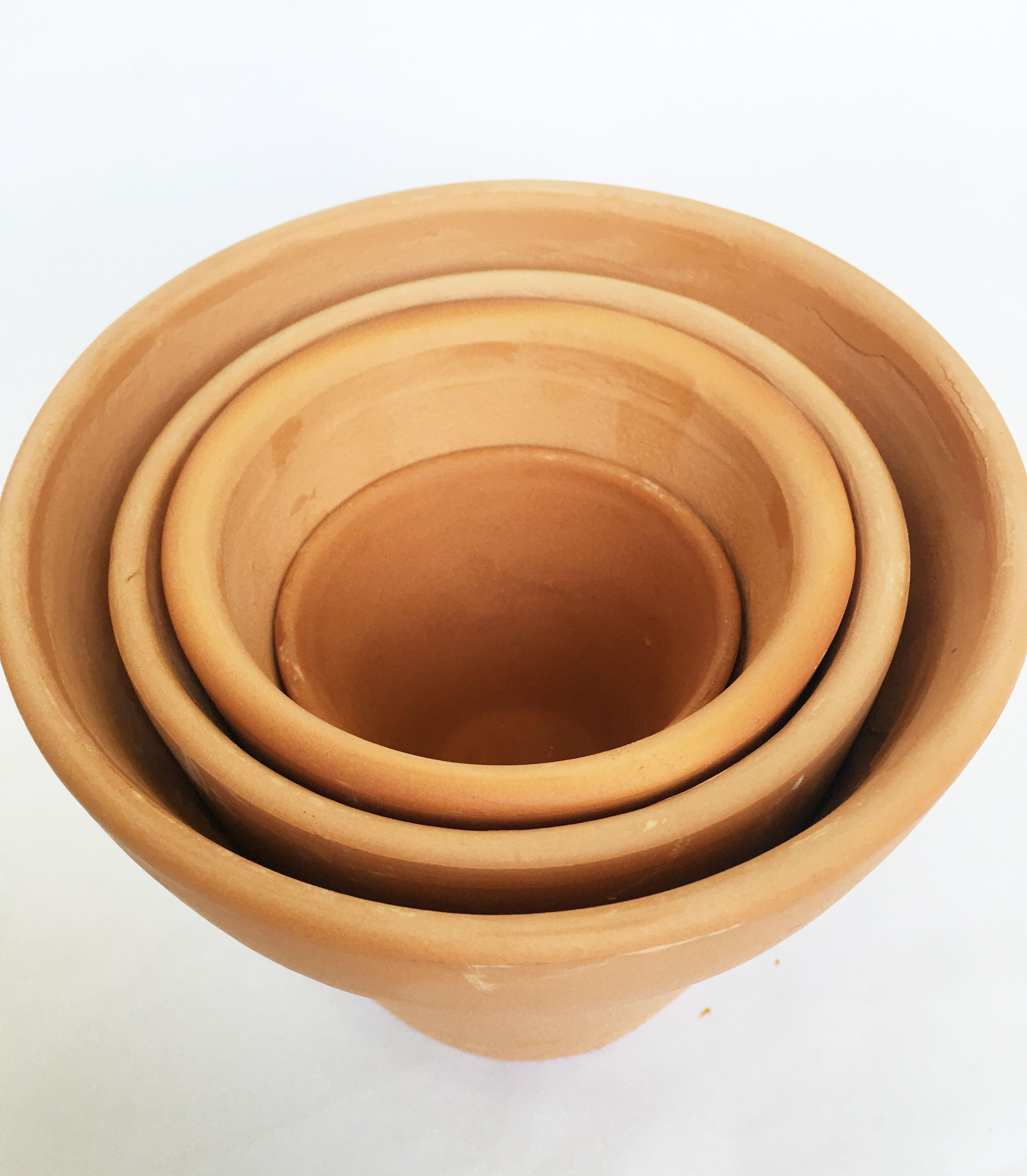 Combo 4 Chậu đất nung vintage gồm 4 size 8.5-17cm, chậu trồng cây cảnh sen đá - xương rồng