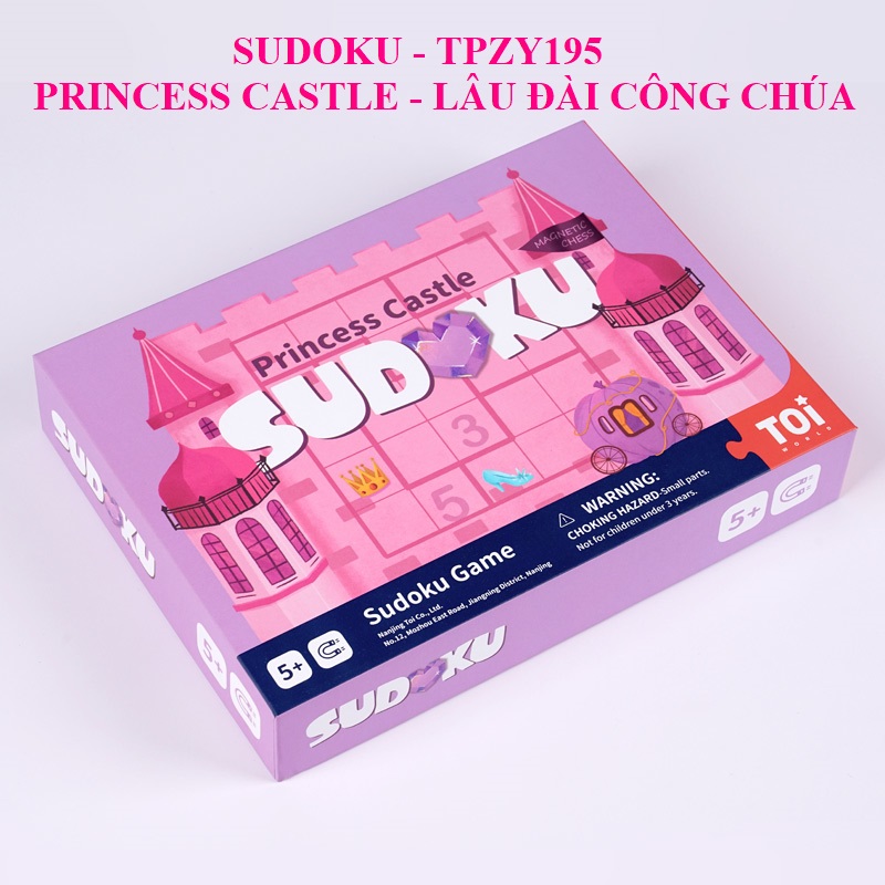 Trò Chơi Sudoku Lâu Đài Công Chúa chính hãng TOI Princess Castle cho bé từ 5 tuổi