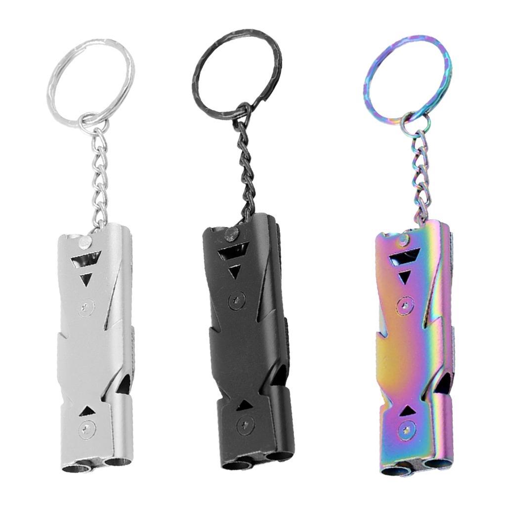 Double Pipe High Decibel Outdoor Camping Survival Emergency Whistle