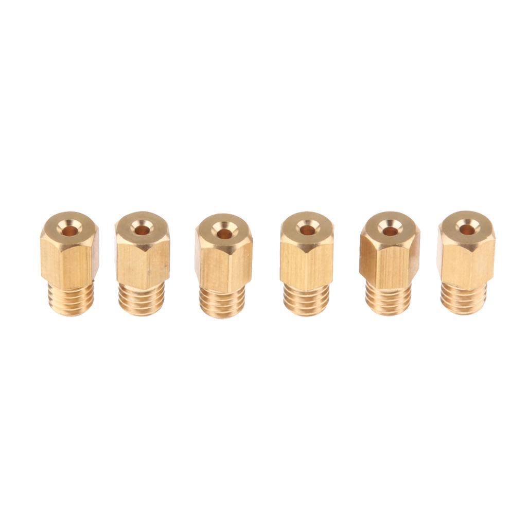 6Pcs Carburetor Carb  Head Style Main Jets 100 110 120 130 140 150