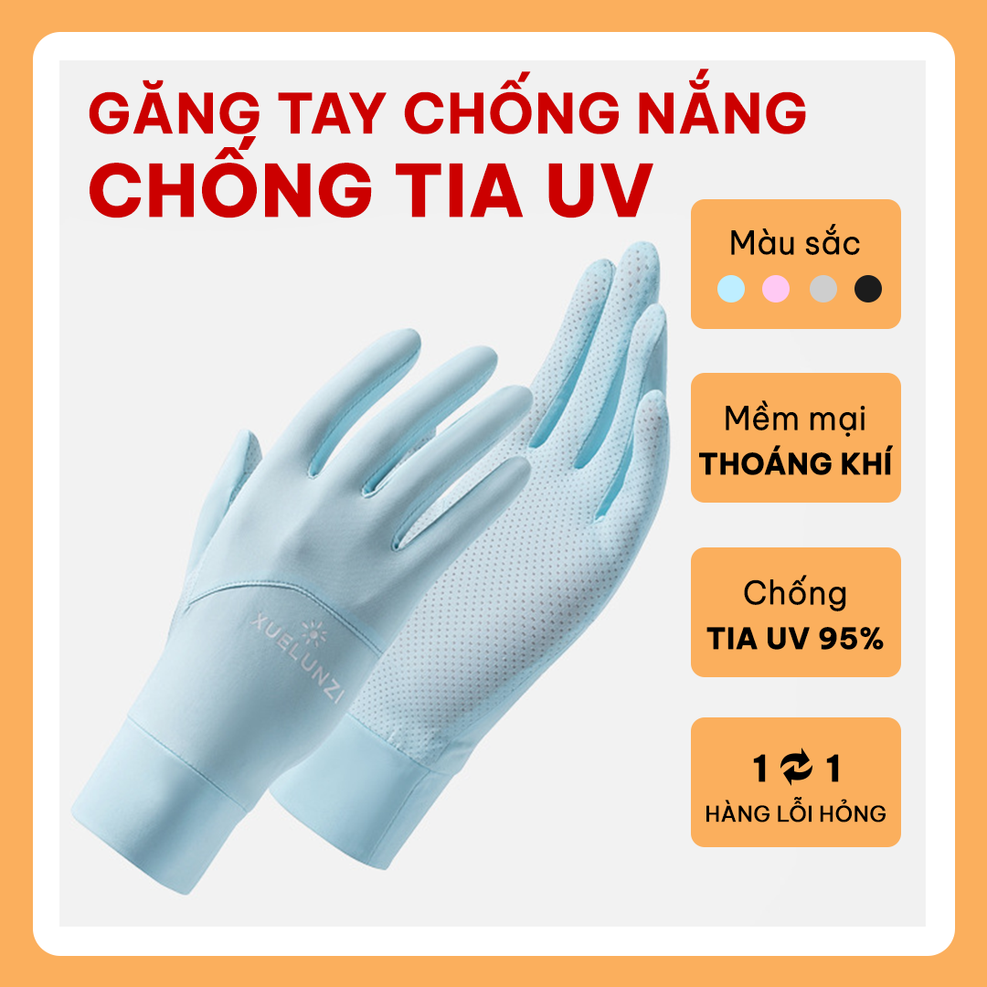 Găng tay chống nắng cao cấp, Găng tay xe máy mùa hè,Tất bao tay chống nắng thoáng khí mềm mại hở ngón cảm ứng cho nam nữ