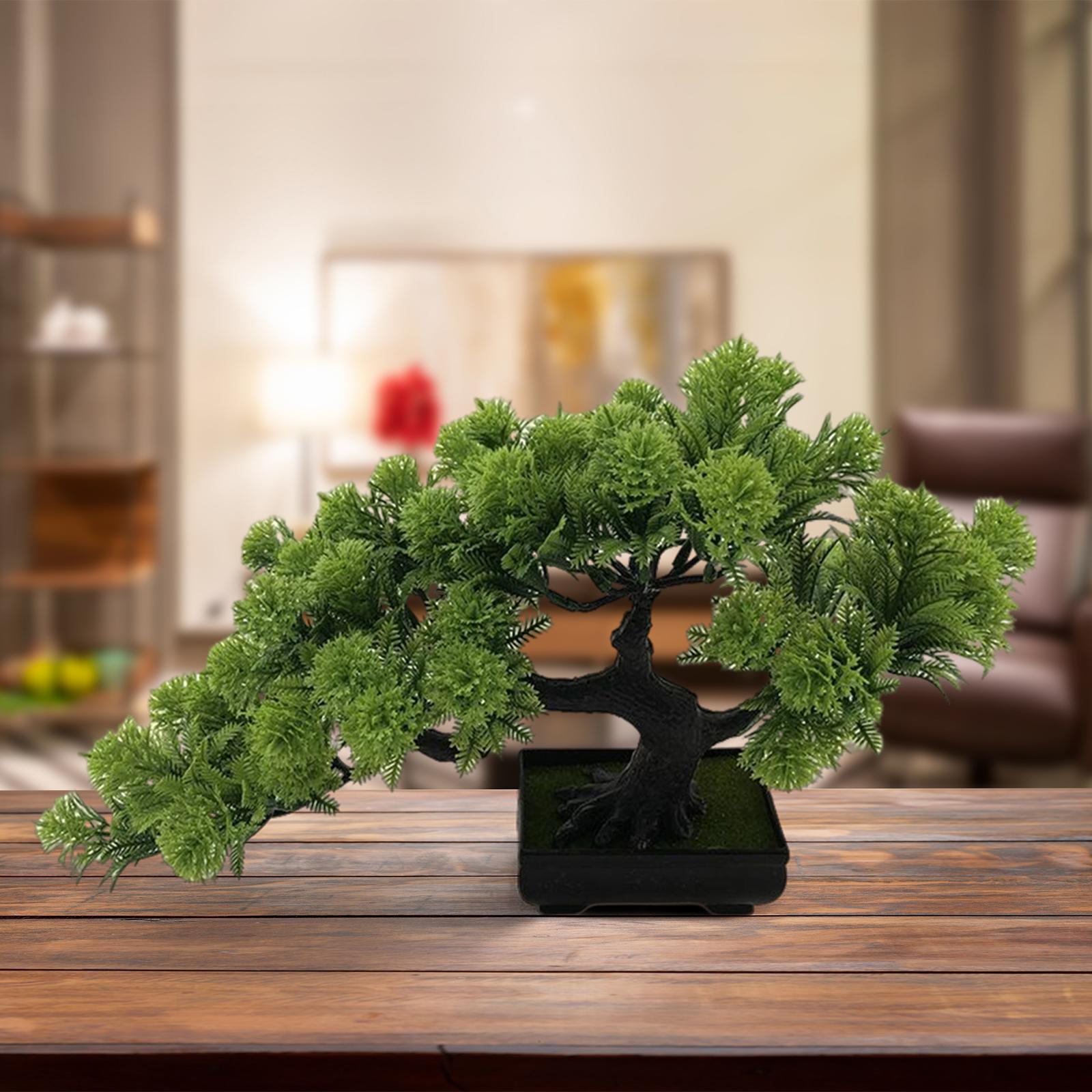 Artificial Bonsai Tree Simulation Potted Plants for Bookshelf Decor