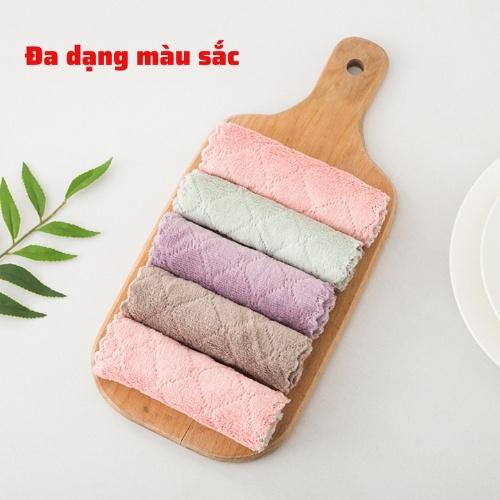 Khăn lau tay nhà bếp khăn lau bếp đa năng hai mặt siêu thấm hút dầu mỡ cực tốt chất liệu sợi bông mềm mại cao cấp