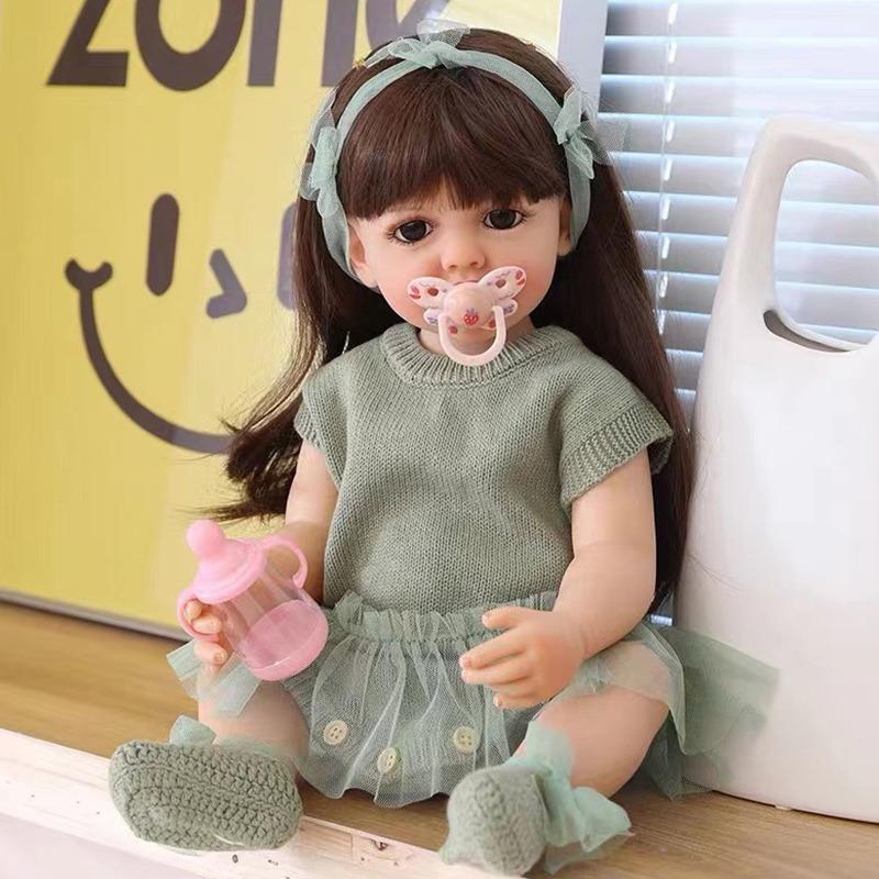 Búp Bê Barbie 3D Bằng Silicon Mềm Có Thể Dán Keo 55cm