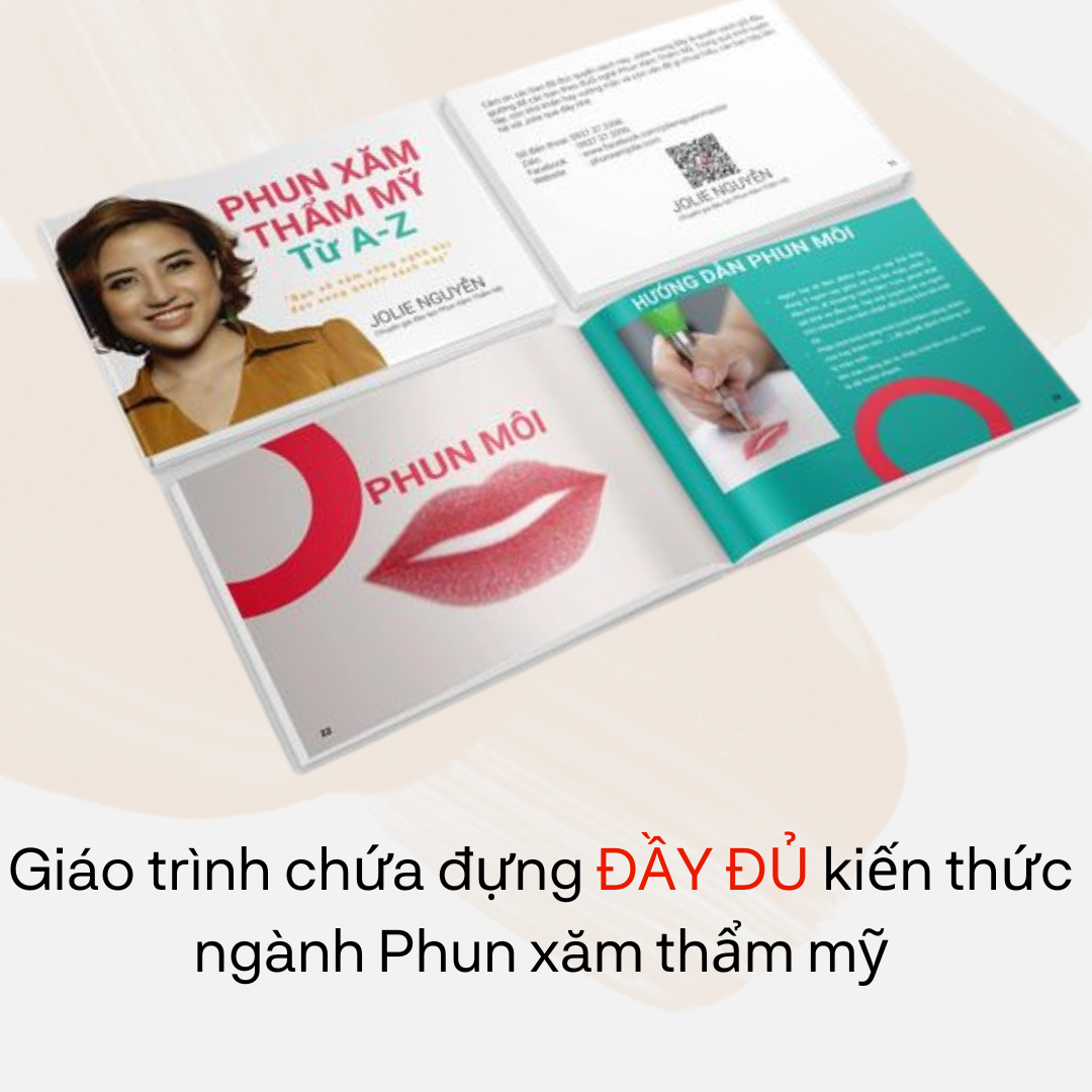 SÁCH - GIÁO TRÌNH PHUN XĂM THẨM MỸ TỪ A-Z - TỪ CON SỐ 0, BẠN SẼ NẮM VỮNG NGHỀ KHI ĐỌC XONG QUYỂN SÁCH NÀY