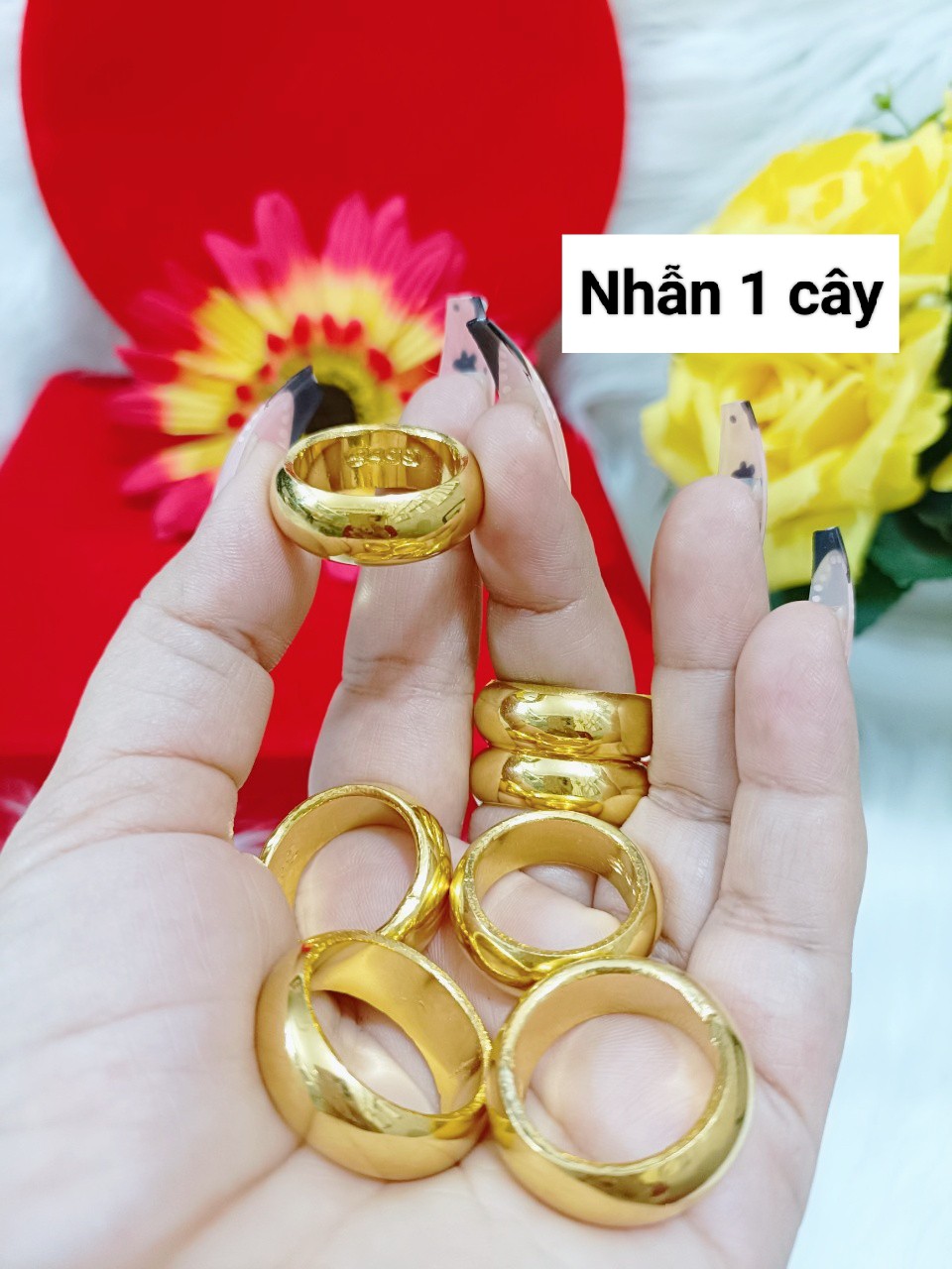 Nhẫn tròn trơn 1. cây  9999 chuẫn 24k