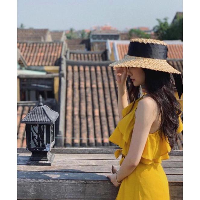 Đầm bèo lệch vai đuôi cá có 4 màu có ảnh thật FREESIZE